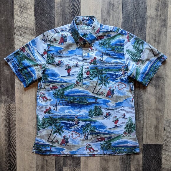 Reyn Spooner Kloth Christmas Popover Shirt - Picture 2 of 7